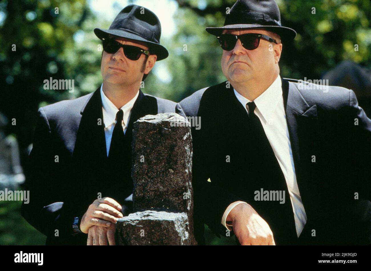 Dan Aykroyd & John Goodman Film: Blues Brothers 2000 (1998) Characters: Elwood Blues & Mighty Mack McTeer  Director: John Landis 06 February 1998   **WARNING** This Photograph is for editorial use only and is the copyright of UNIVERSAL PICTURES and/or the Photographer assigned by the Film or Production Company and can only be reproduced by publications in conjunction with the promotion of the above Film. A Mandatory Credit To UNIVERSAL PICTURES is required. The Photographer should also be credited when known. No commercial use can be granted without written authority from the Film Company. Stock Photo