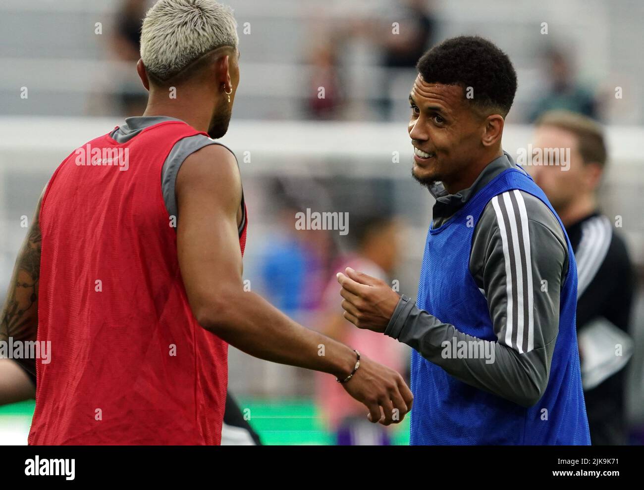 WASHINGTON, DC, USA - 31 JULY 2022: Ex Derby County player midfielder Ravel Morrison (49) in his debut for D.C United during a MLS match between D.C United and the Orlando City SC, on July 31, 2022, at Audi Field, in Washington, DC. (Photo by Tony Quinn-Alamy Live News) Stock Photo
