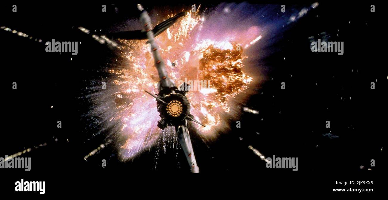Explosion In Space Film: Lost In Space (USA 1998)   Director: Stephen Hopkins 03 April 1998   **WARNING** This Photograph is for editorial use only and is the copyright of NEW LINE CINEMA and/or the Photographer assigned by the Film or Production Company and can only be reproduced by publications in conjunction with the promotion of the above Film. A Mandatory Credit To NEW LINE CINEMA is required. The Photographer should also be credited when known. No commercial use can be granted without written authority from the Film Company. Stock Photo