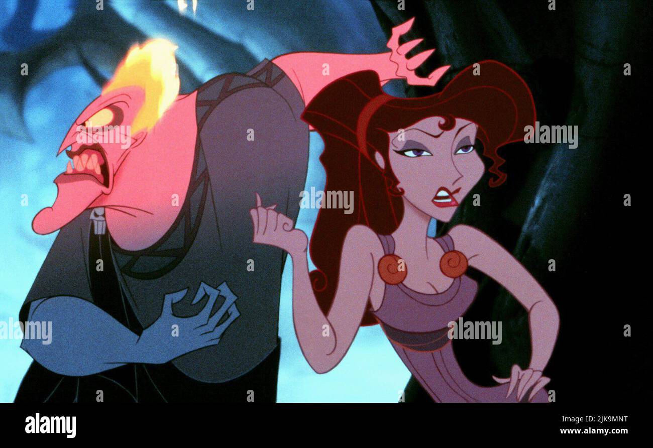 Hades & Megara Film: Hercules (1997) Characters: & Megara  Director: Ron Clements, John Musker 14 June 1997   **WARNING** This Photograph is for editorial use only and is the copyright of DISNEY and/or the Photographer assigned by the Film or Production Company and can only be reproduced by publications in conjunction with the promotion of the above Film. A Mandatory Credit To DISNEY is required. The Photographer should also be credited when known. No commercial use can be granted without written authority from the Film Company. Stock Photo
