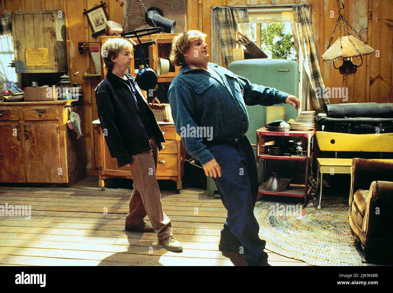 David Spade & Chris Farley Film: Black Sheep (1996) Characters: Steve Dodds & Mike Donnelly  Director: Penelope Spheeris 02 February 1996   **WARNING** This Photograph is for editorial use only and is the copyright of PARAMOUNT and/or the Photographer assigned by the Film or Production Company and can only be reproduced by publications in conjunction with the promotion of the above Film. A Mandatory Credit To PARAMOUNT is required. The Photographer should also be credited when known. No commercial use can be granted without written authority from the Film Company. Stock Photo
