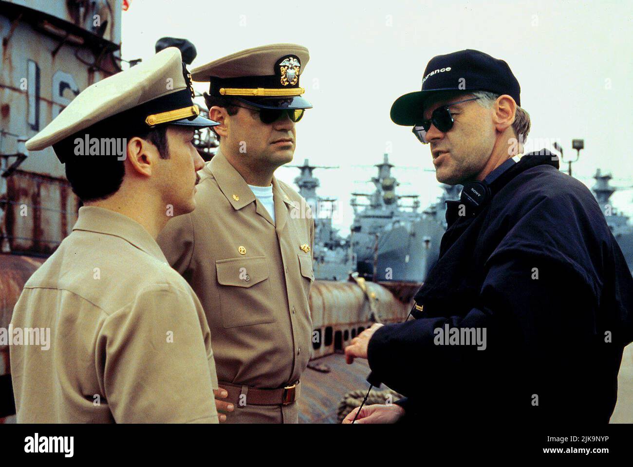 Rob Schnneider, Kelsey Grammer & David S. Ward Film: Down Periscope (USA 1996) Characters: ,Lt. Cmdr. Thomas 'Tom' Dodge,  Director: David S. Ward 01 March 1996   **WARNING** This Photograph is for editorial use only and is the copyright of 20TH CENTURY FOX and/or the Photographer assigned by the Film or Production Company and can only be reproduced by publications in conjunction with the promotion of the above Film. A Mandatory Credit To 20TH CENTURY FOX is required. The Photographer should also be credited when known. No commercial use can be granted without written authority from the Film C Stock Photo