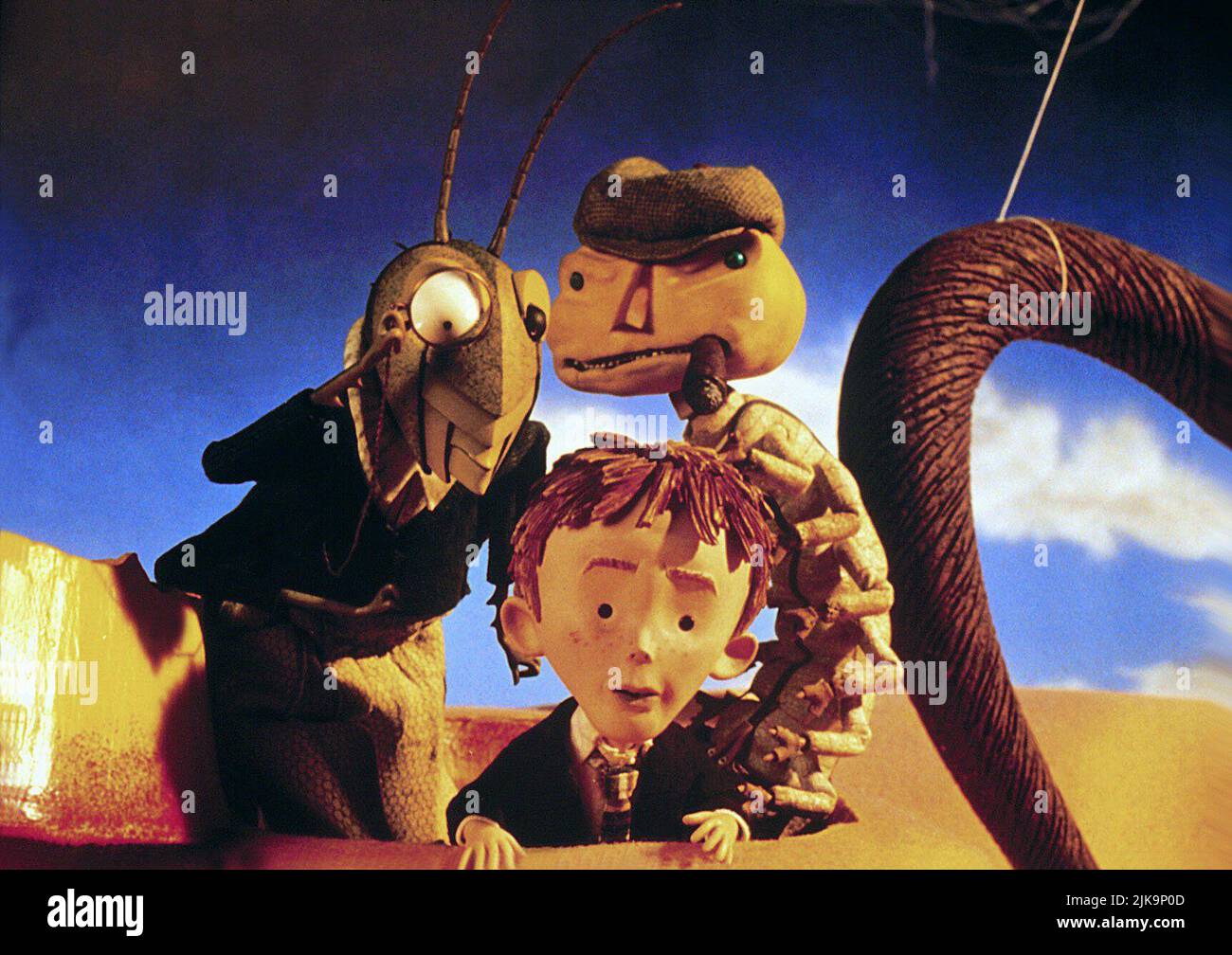 James, Grasshopper & Centipede Film: James And The Giant Peach (1996)  Characters: James,Grasshopper & Centipede Director: Henry Selick 12 April  1996 **WARNING** This Photograph is for editorial use only and is the