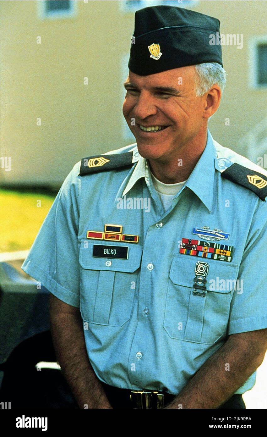 Steve Martin Film: Sgt. Bilko (1996) Characters: Master Sergeant Ernest G. Bilko  Director: Jonathan Lynn 29 March 1996   **WARNING** This Photograph is for editorial use only and is the copyright of UNIVERSAL and/or the Photographer assigned by the Film or Production Company and can only be reproduced by publications in conjunction with the promotion of the above Film. A Mandatory Credit To UNIVERSAL is required. The Photographer should also be credited when known. No commercial use can be granted without written authority from the Film Company. Stock Photo