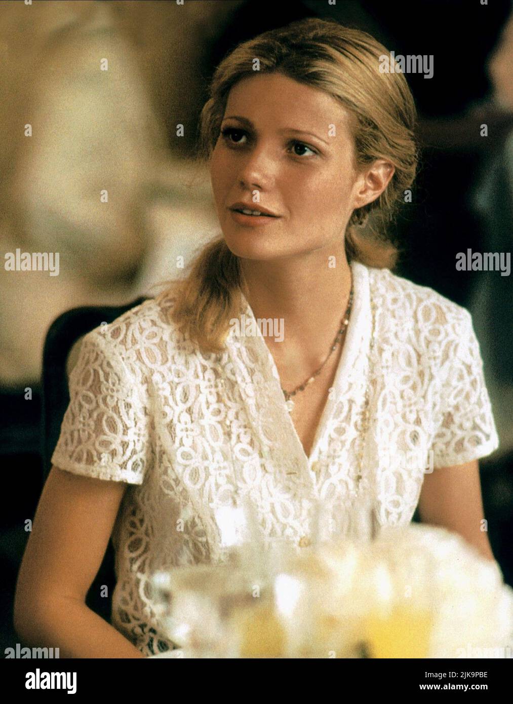 Gwyneth Paltrow  Film The Pallbearer;  (1996) Characters: Julie DeMarco  Director: Matt Reeves 03 May 1996   **WARNING** This Photograph is for editorial use only and is the copyright of COLUMBIA and/or the Photographer assigned by the  Film or Production Company and can only be reproduced by publications in conjunction with the promotion of the above  Film. A Mandatory Credit To COLUMBIA is required. The Photographer should also be credited when known. No commercial use can be granted without written authority from the  Film Company. Stock Photo