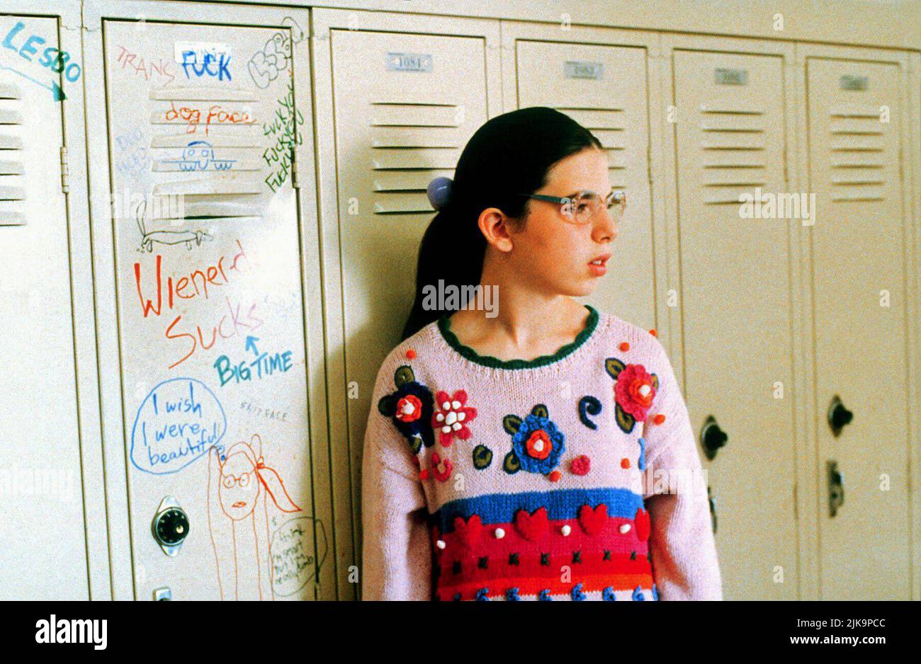 Heather Matarazzo Film: Welcome To The Dollhouse (1995) Characters: Dawn Wiener  Director: Todd Solondz 10 September 1995   **WARNING** This Photograph is for editorial use only and is the copyright of COLUMBIA and/or the Photographer assigned by the Film or Production Company and can only be reproduced by publications in conjunction with the promotion of the above Film. A Mandatory Credit To COLUMBIA is required. The Photographer should also be credited when known. No commercial use can be granted without written authority from the Film Company. Stock Photo