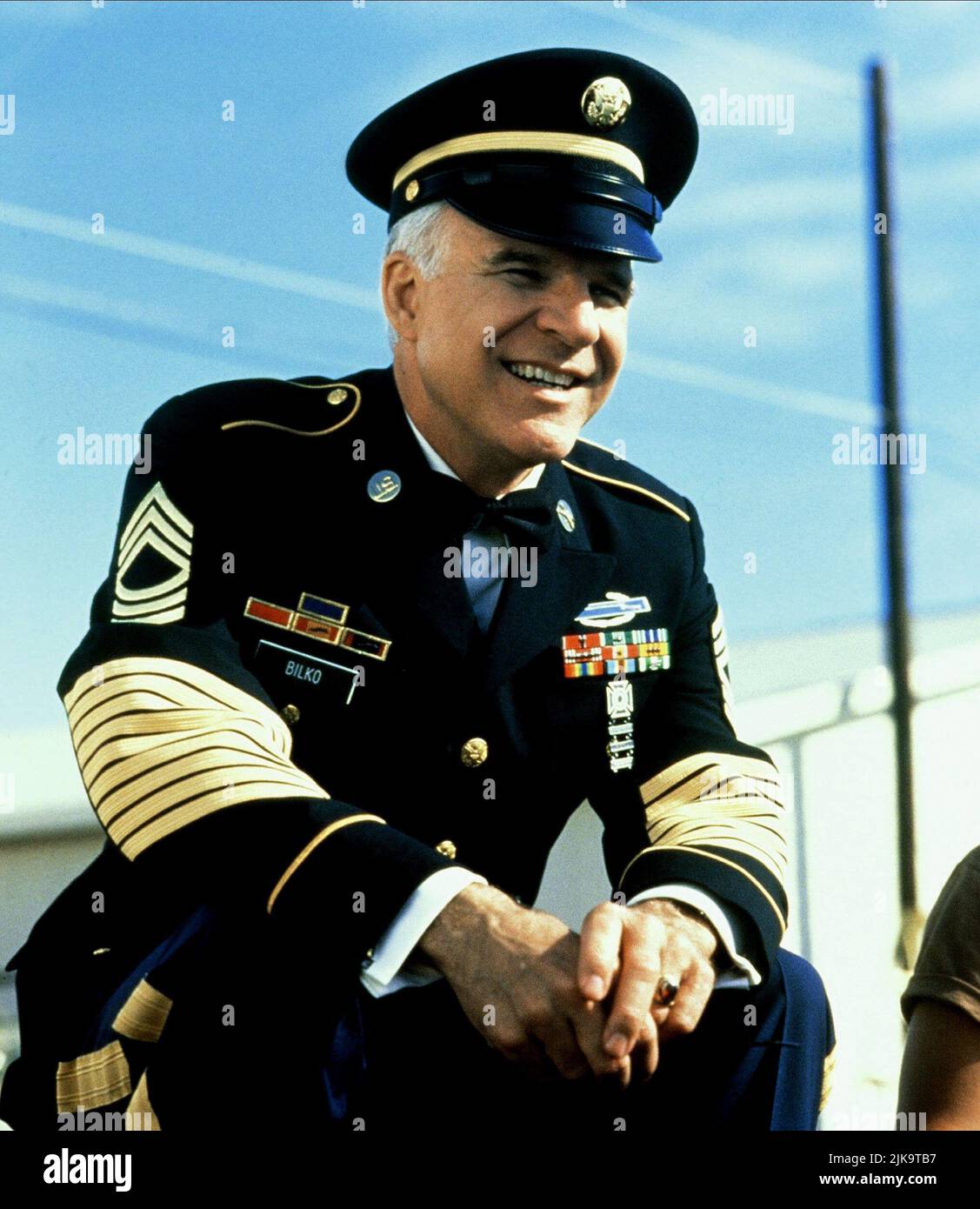 Steve Martin Film: Sgt. Bilko (1995) Characters: Master Sergeant Ernest G. Bilko  Director: Jonathan Lynn 29 March 1996   **WARNING** This Photograph is for editorial use only and is the copyright of UNIVERSAL and/or the Photographer assigned by the Film or Production Company and can only be reproduced by publications in conjunction with the promotion of the above Film. A Mandatory Credit To UNIVERSAL is required. The Photographer should also be credited when known. No commercial use can be granted without written authority from the Film Company. Stock Photo
