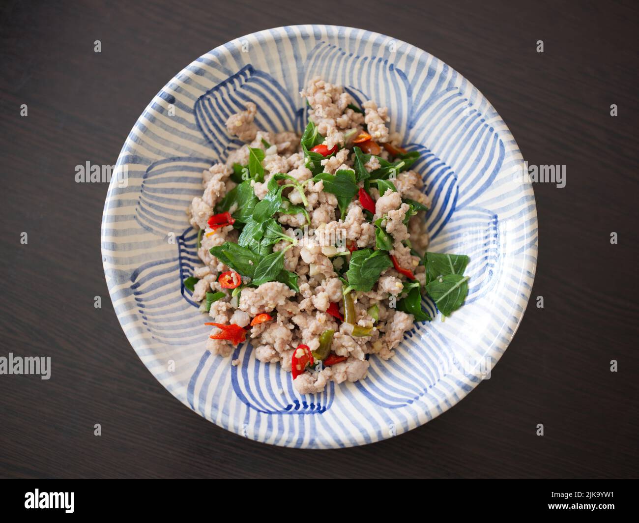 stirfried pork and basil.Thai street food Stock Photo Alamy