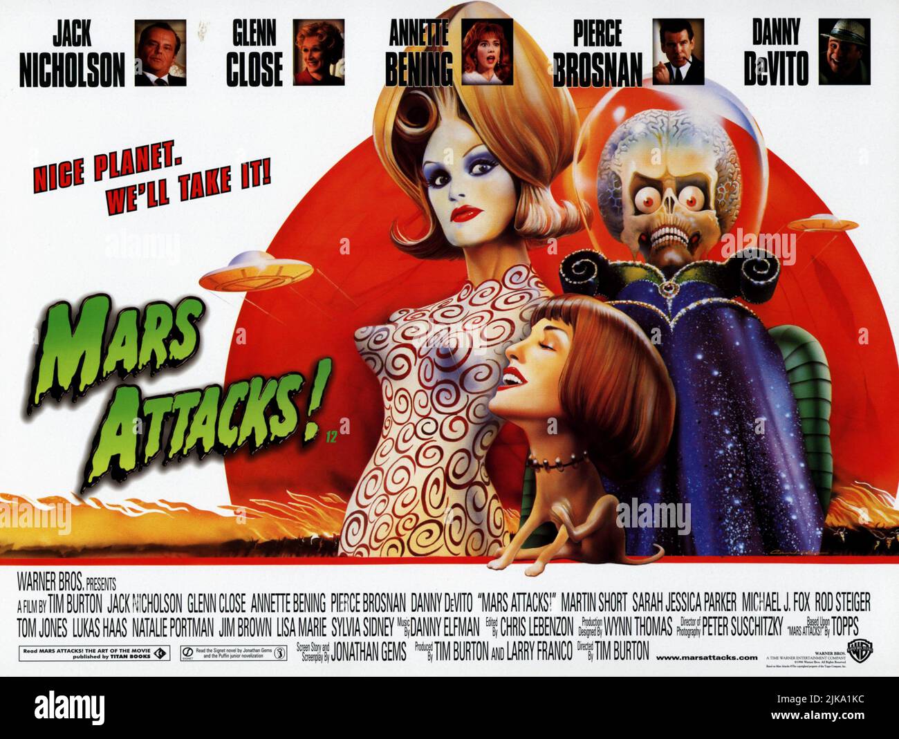 Jack nicholson glenn close annette bening pierce brosnan danny