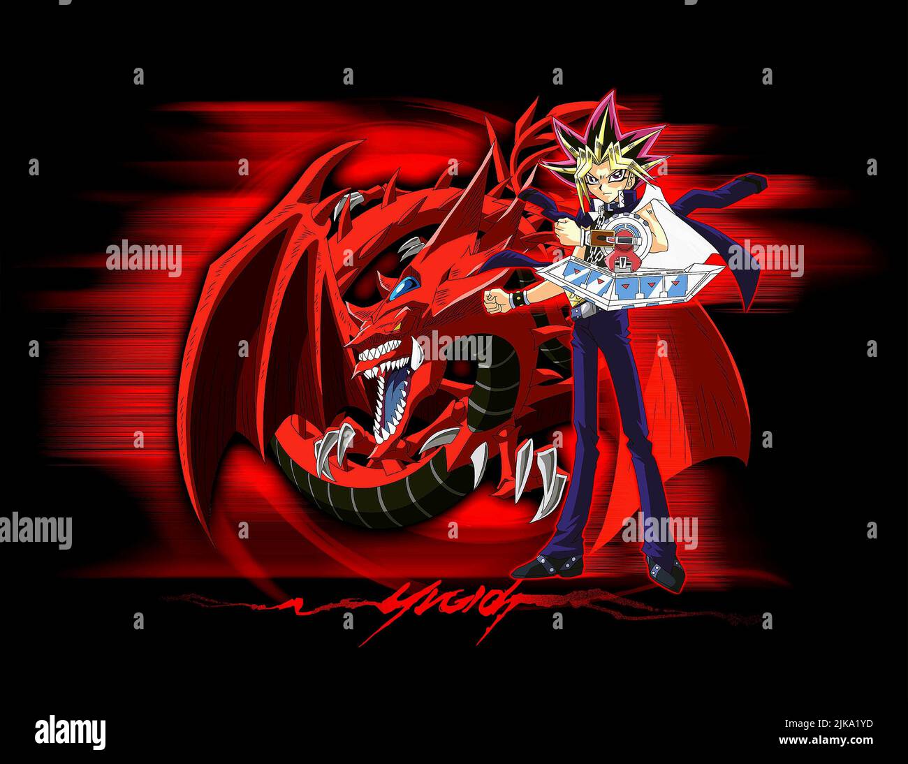 Slifer The Sky Dragon & Yami Yugi Film: Yu-Gi-Oh! (1998)   Director: Kazuki Takahashi 29 September 1998   **WARNING** This Photograph is for editorial use only and is the copyright of 4 KIDS ENTERTAINMENT and/or the Photographer assigned by the Film or Production Company and can only be reproduced by publications in conjunction with the promotion of the above Film. A Mandatory Credit To 4 KIDS ENTERTAINMENT is required. The Photographer should also be credited when known. No commercial use can be granted without written authority from the Film Company. Stock Photo