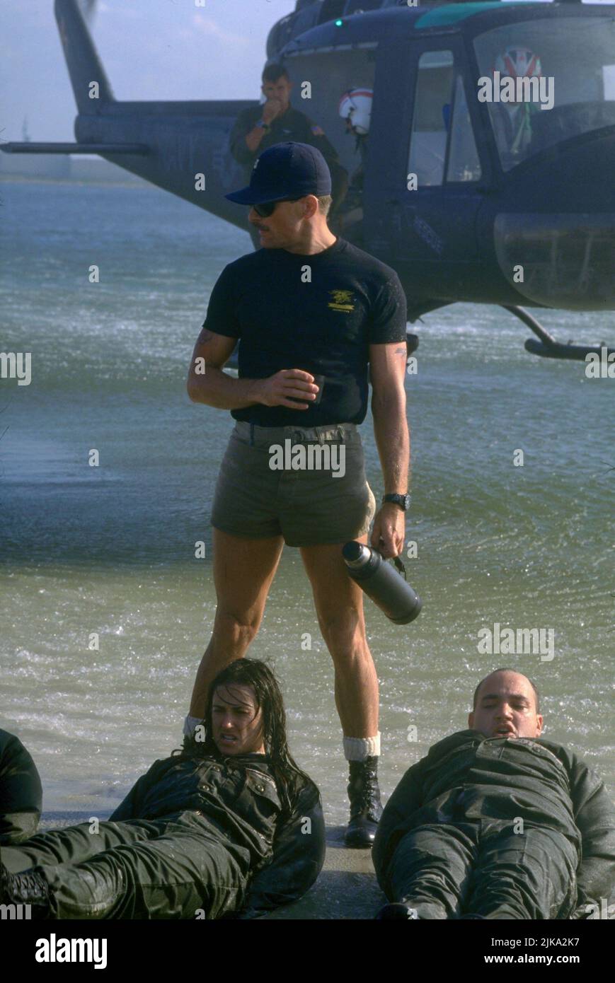 Viggo Mortensen, Demi Moore & Gregg Bello Film: G.I. Jane; Gi Jane (1997) Characters: Master Chief John James Urgayle,Jordan O'Neill & Miller  Director: Ridley Scott 01 April 1997   **WARNING** This Photograph is for editorial use only and is the copyright of HOLLYWOOD PICTURES and/or the Photographer assigned by the Film or Production Company and can only be reproduced by publications in conjunction with the promotion of the above Film. A Mandatory Credit To HOLLYWOOD PICTURES is required. The Photographer should also be credited when known. No commercial use can be granted without written au Stock Photo