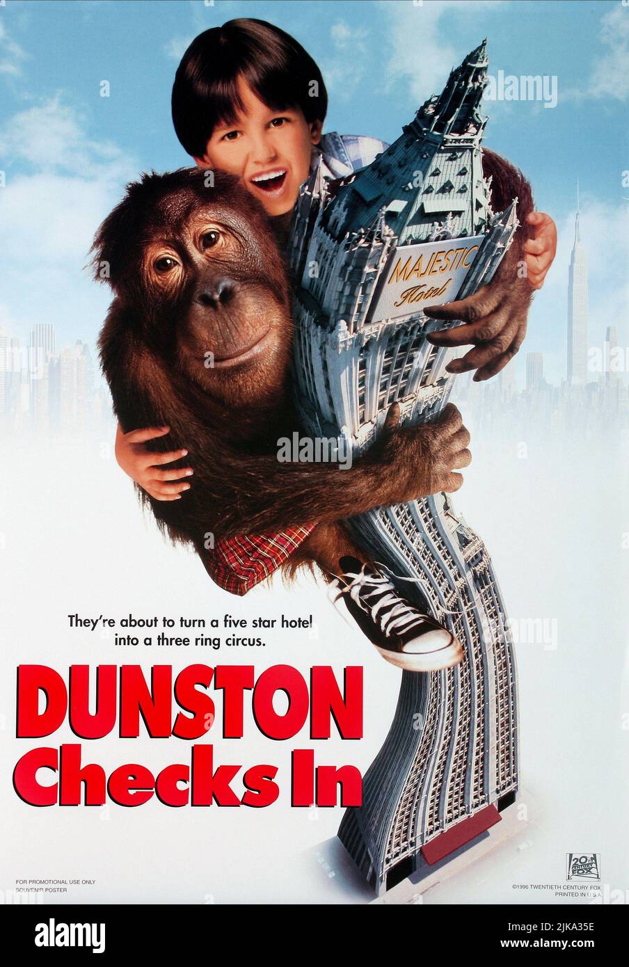 Eric Llyoyd & Orangutan Poster Film: Dunston Checks In (1997) Director ...