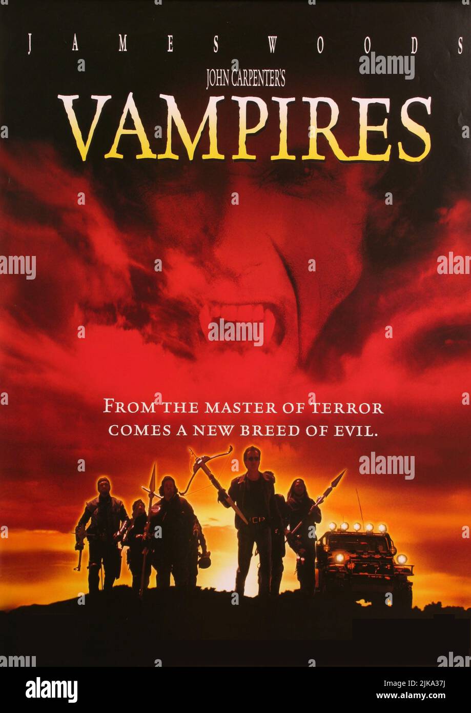 Film Poster Film: John Carpenter'S Vampires (USA/JP 1998)   Director: John Carpenter 15 April 1998   **WARNING** This Photograph is for editorial use only and is the copyright of COLUMBIA and/or the Photographer assigned by the Film or Production Company and can only be reproduced by publications in conjunction with the promotion of the above Film. A Mandatory Credit To COLUMBIA is required. The Photographer should also be credited when known. No commercial use can be granted without written authority from the Film Company. Stock Photo