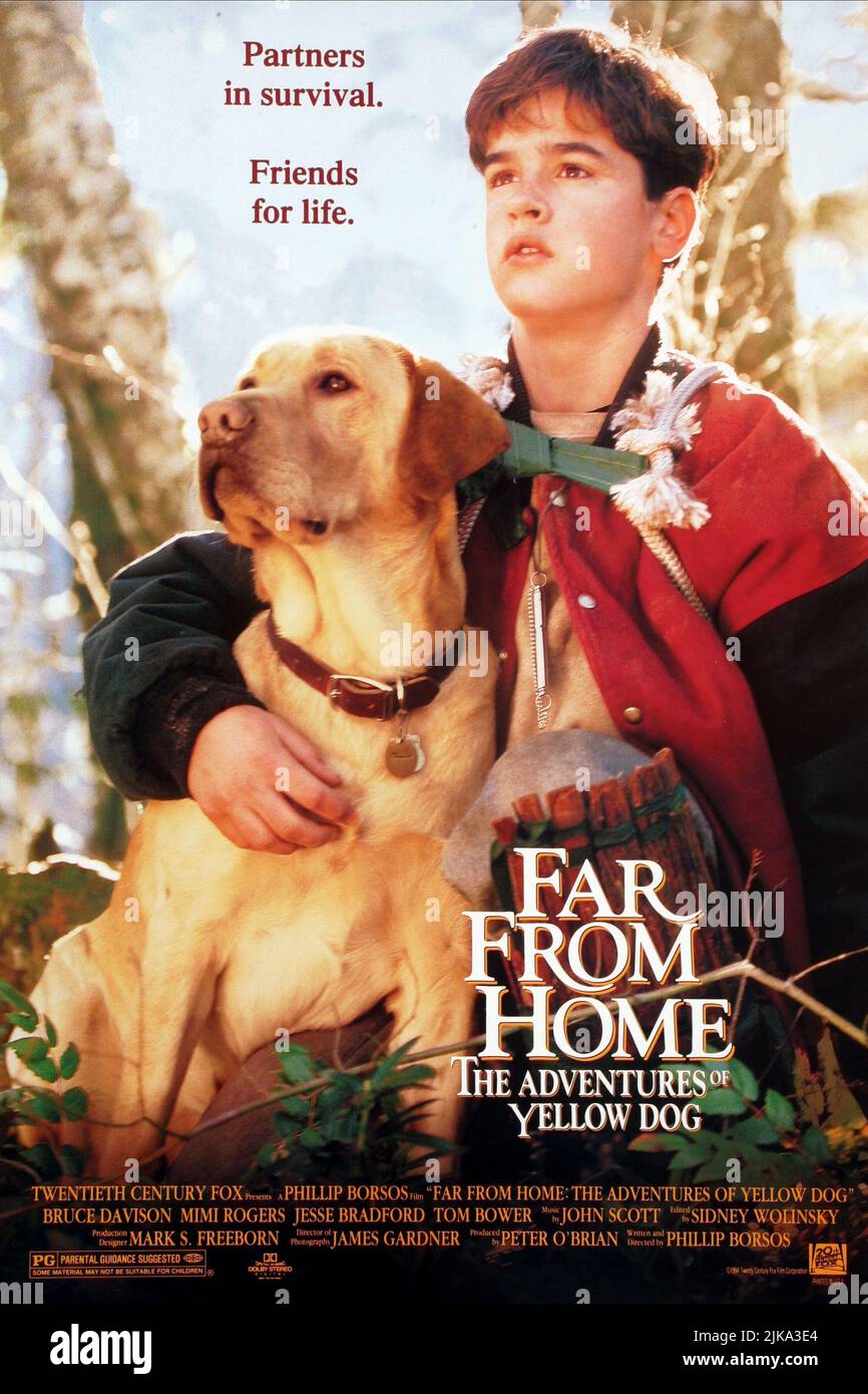 Jesse Bradford & Joel Palmer Poster Film: Far From Home: The Adventures Of Yellow Dog (1996) Characters: Angus McCormick &  Director: Phillip Borsos 13 January 1995   **WARNING** This Photograph is for editorial use only and is the copyright of 20 CENTURY FOX and/or the Photographer assigned by the Film or Production Company and can only be reproduced by publications in conjunction with the promotion of the above Film. A Mandatory Credit To 20 CENTURY FOX is required. The Photographer should also be credited when known. No commercial use can be granted without written authority from the Film C Stock Photo