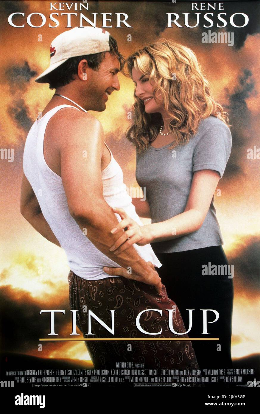 Kevin Costner & Rene Russo Poster Film Tin Cup (USA 1996) Characters