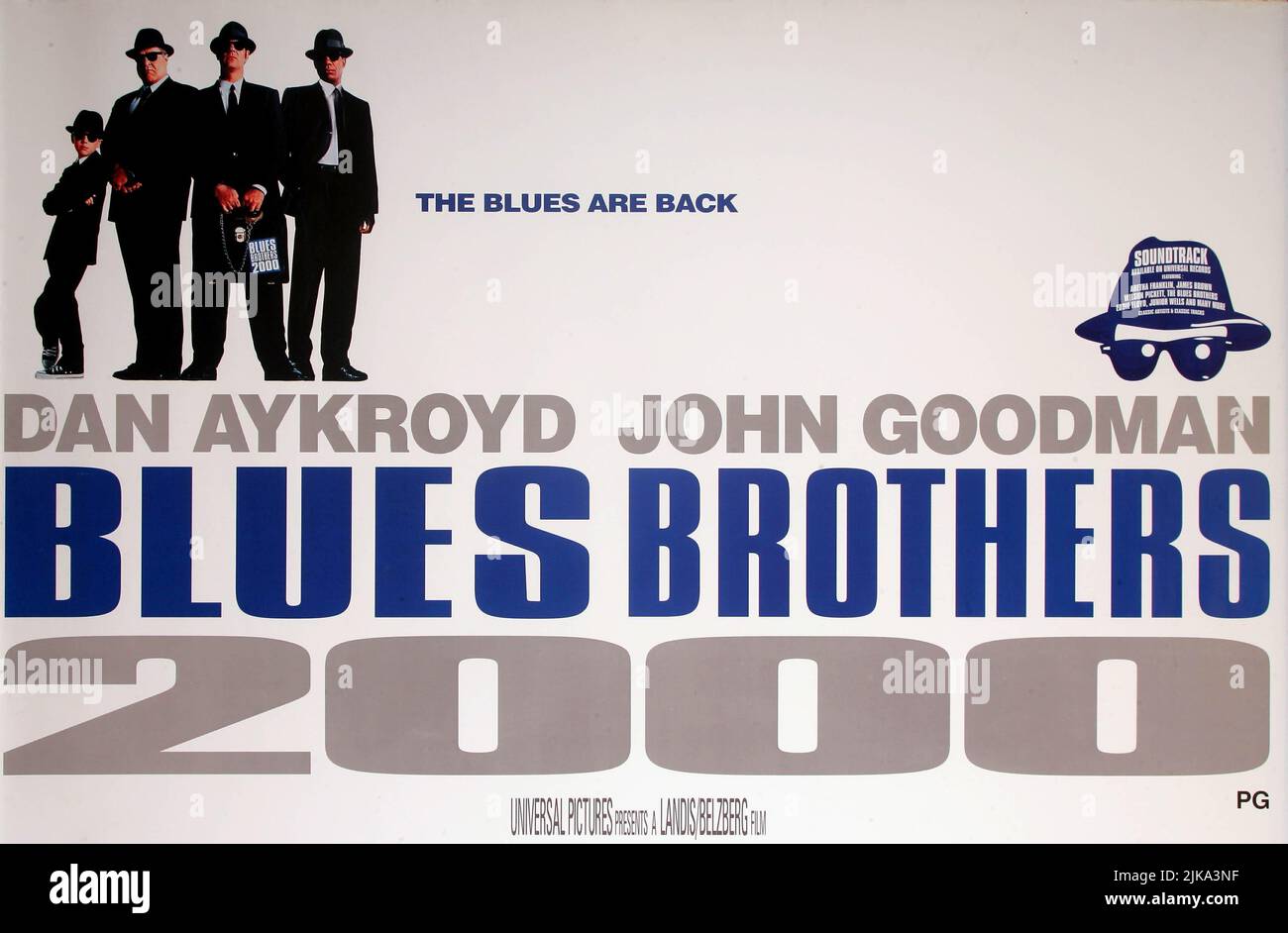 J. Evan Bonifant, John Goodman, Dan Aykroyd & Joe Morton Poster Film: Blues Brothers 2000 (1997) Characters: Buster,Mighty Mack McTeer,Elwood Blues &  Director: John Landis 06 February 1998   **WARNING** This Photograph is for editorial use only and is the copyright of UNIVERSAL PICTURES and/or the Photographer assigned by the Film or Production Company and can only be reproduced by publications in conjunction with the promotion of the above Film. A Mandatory Credit To UNIVERSAL PICTURES is required. The Photographer should also be credited when known. No commercial use can be granted without Stock Photo