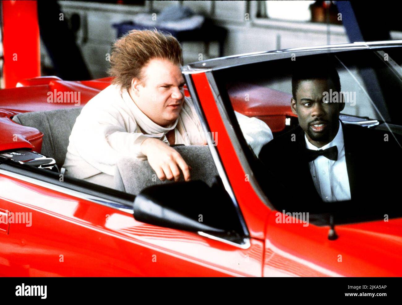 Chris Farley & Chris Rock Film: Beverly Hills Ninja (1997) Characters: Haru & Joey  Director: Dennis Dugan 17 January 1997   **WARNING** This Photograph is for editorial use only and is the copyright of TRISTAR and/or the Photographer assigned by the Film or Production Company and can only be reproduced by publications in conjunction with the promotion of the above Film. A Mandatory Credit To TRISTAR is required. The Photographer should also be credited when known. No commercial use can be granted without written authority from the Film Company. Stock Photo