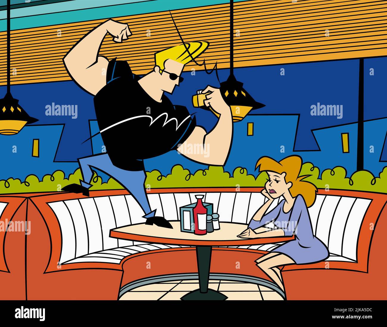 Johnny Bravo Television: Johnny Bravo (1997)   07 July 1997   **WARNING** This Photograph is for editorial use only and is the copyright of HANNA-BARBERA and/or the Photographer assigned by the Film or Production Company and can only be reproduced by publications in conjunction with the promotion of the above Film. A Mandatory Credit To HANNA-BARBERA is required. The Photographer should also be credited when known. No commercial use can be granted without written authority from the Film Company. Stock Photo