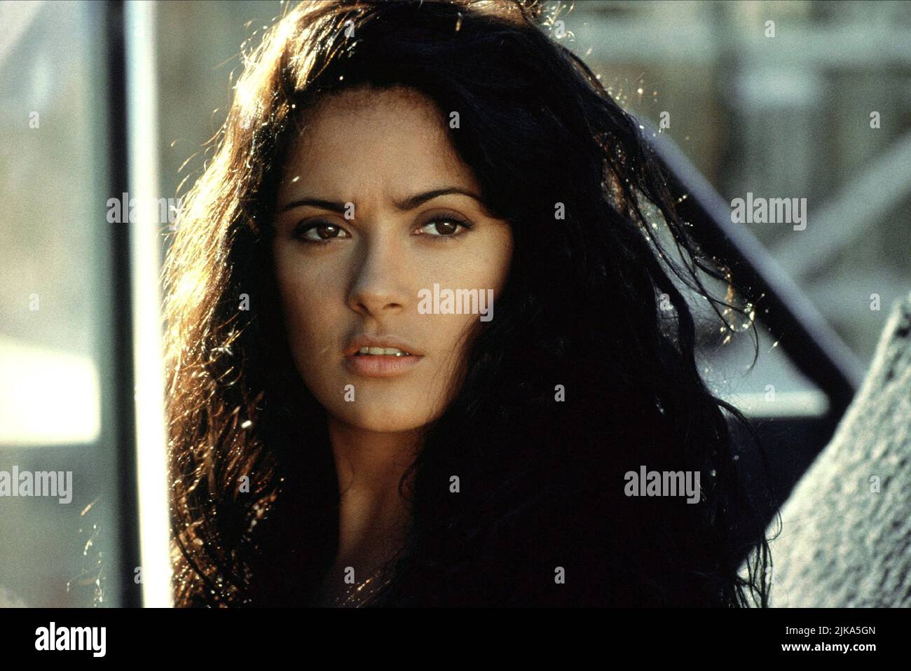 Salma Hayek Film: Desperado (USA 1995) Characters: Carolina  Director: Robert Rodriguez 25 August 1995   **WARNING** This Photograph is for editorial use only and is the copyright of COLUMBIA PICTURES and/or the Photographer assigned by the Film or Production Company and can only be reproduced by publications in conjunction with the promotion of the above Film. A Mandatory Credit To COLUMBIA PICTURES is required. The Photographer should also be credited when known. No commercial use can be granted without written authority from the Film Company. Stock Photo