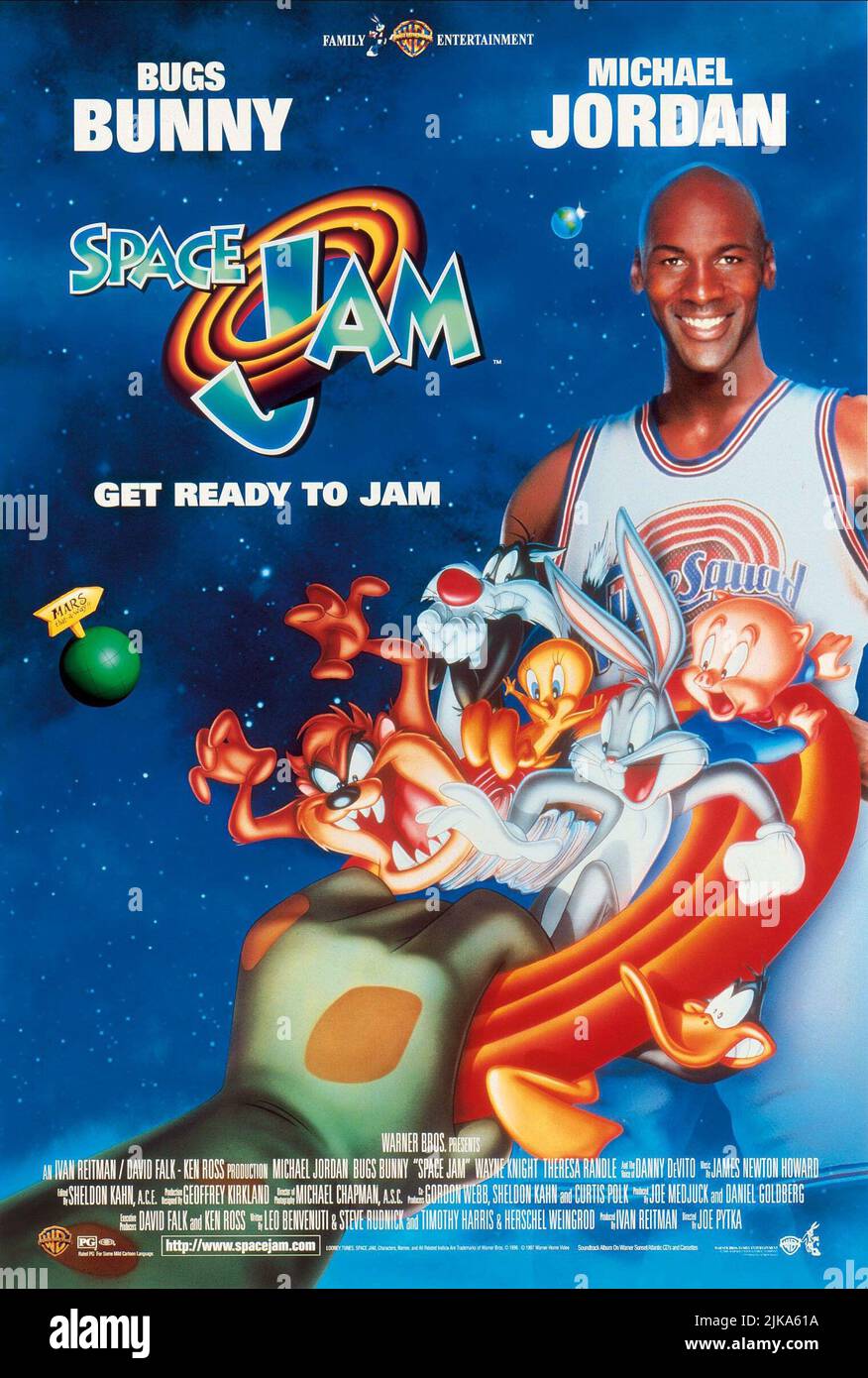 Bugs Bunny & Michael Jordan Poster Film: Space Jam (USA 1996) Director: Joe  Pytka 10 November 1996 **WARNING** This Photograph is for editorial use  only and is the copyright of WARNER BROS.