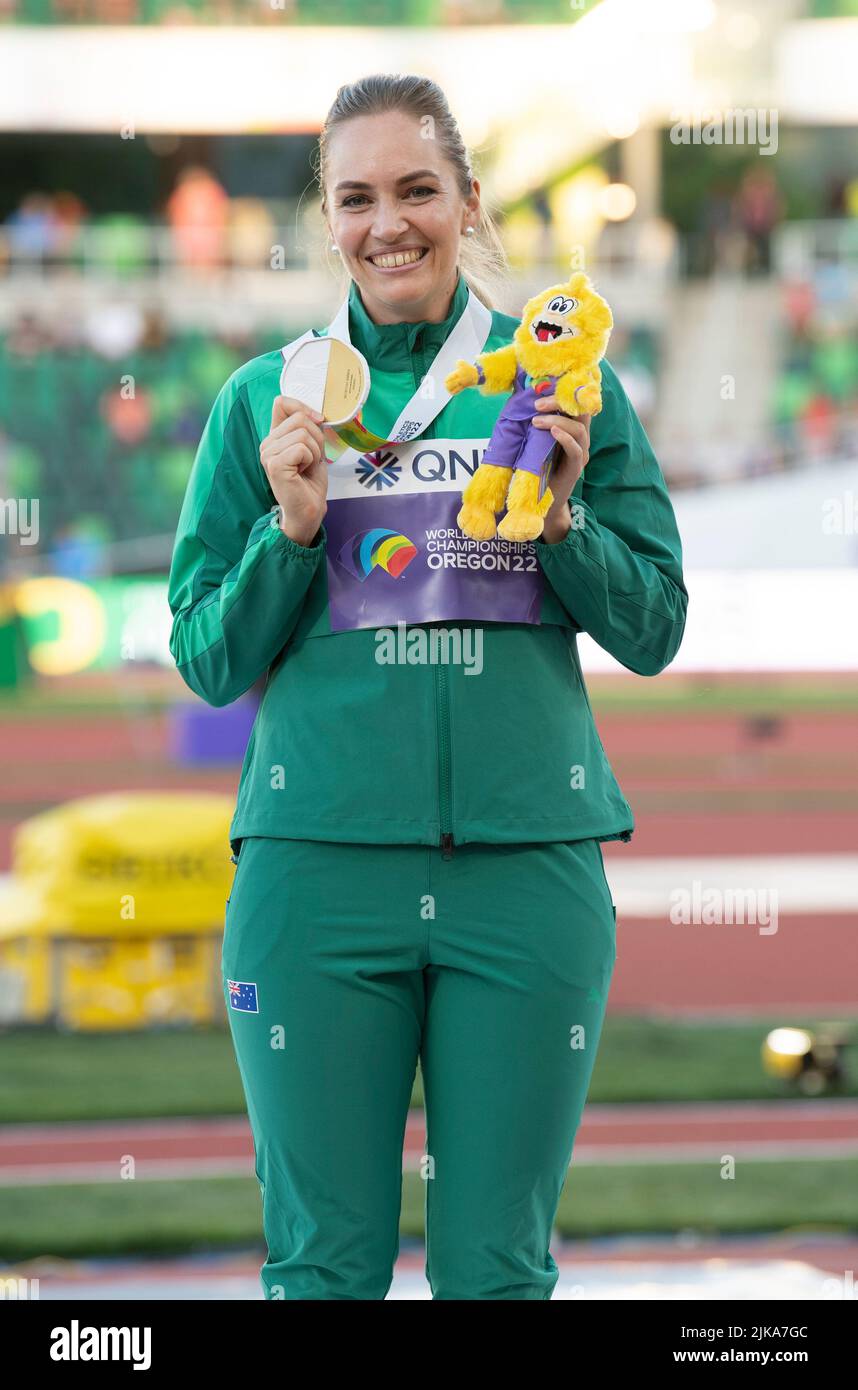 KelseyLee Barber (AUS) celebrating her Gold medal in the women’s