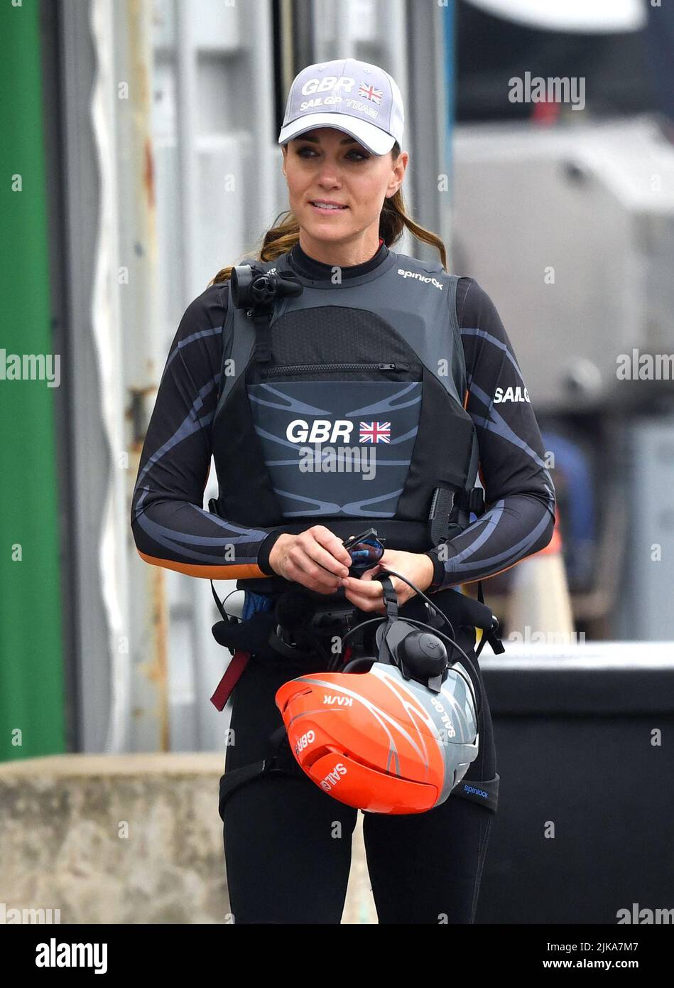 The Duchess of Cambridge visits the Great Britain SailGP Team in