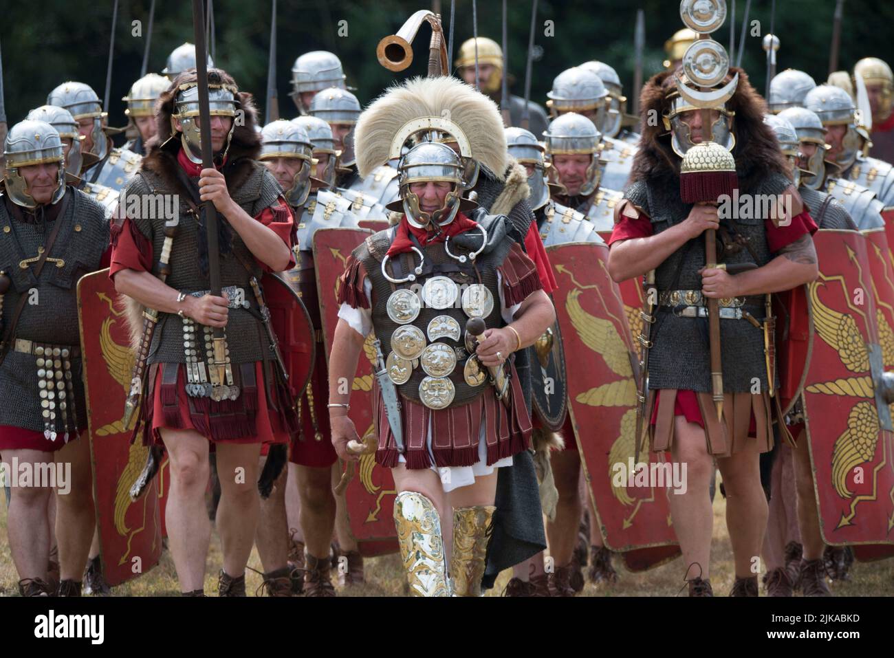 Fishbourne Roman Palace, West Sussex. The Ermine Street Guard a re ...