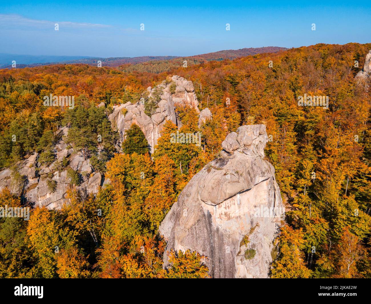 Dowth Rocks dovbush rocks landmark autumn season Stock Photo - Alamy