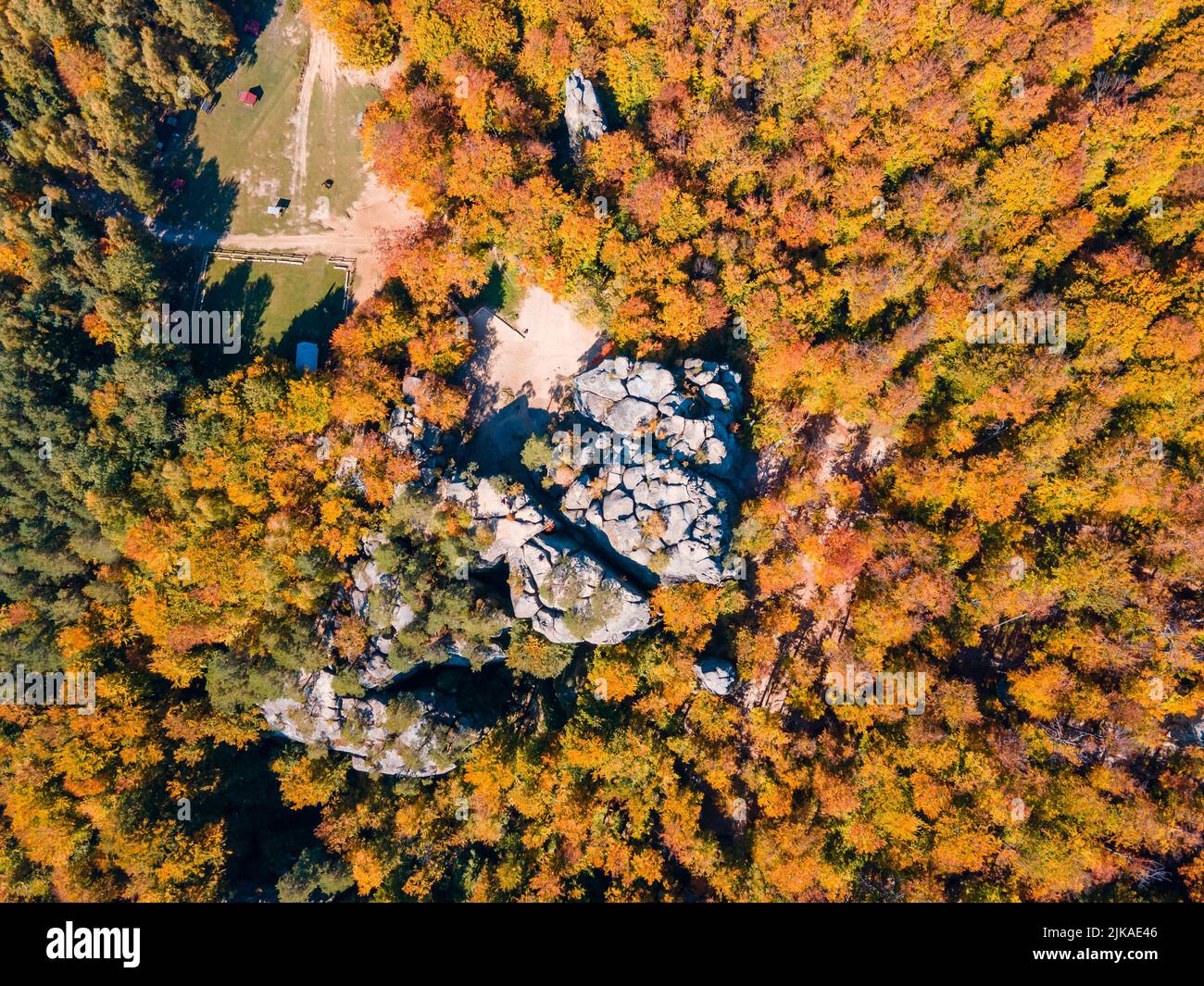 Dowth Rocks dovbush rocks landmark autumn season Stock Photo - Alamy