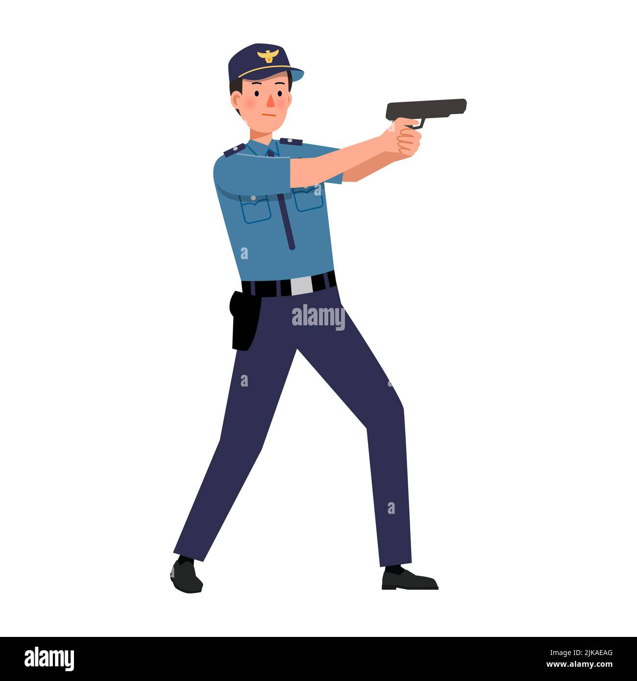 vector illustration of job character police officer Stock Photo Alamy