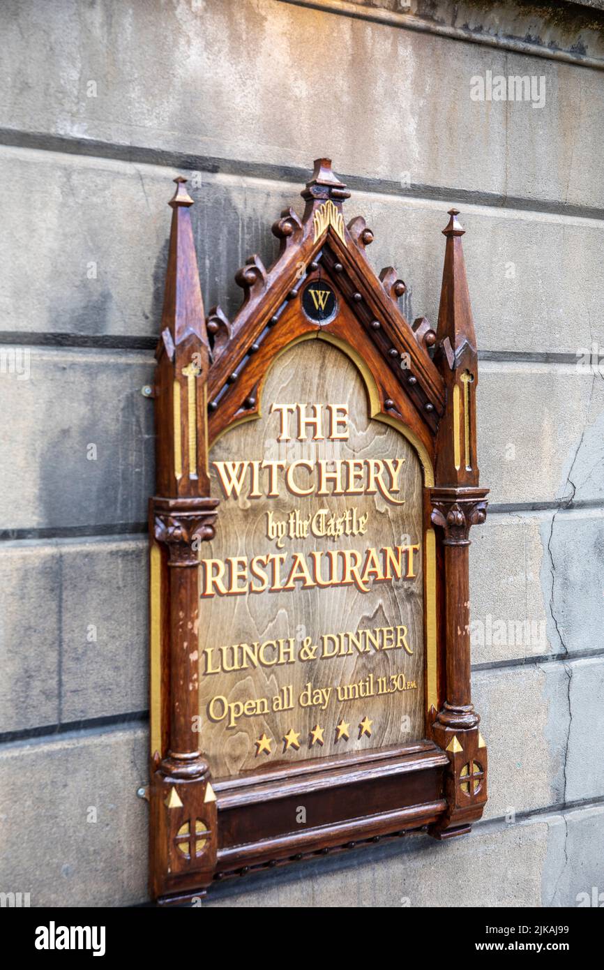 Edinburgh restaurant,The Witchery by the Castle located on the Royal Mile,Edinburgh,Scotland,UK Stock Photo