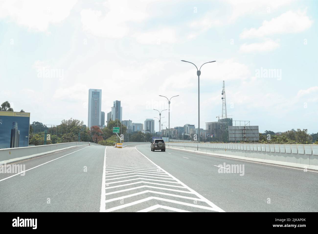 Nairobi, Kenya. 31st July, 2022. A motor vehicle runs on the Nairobi Expressway in Nairobi