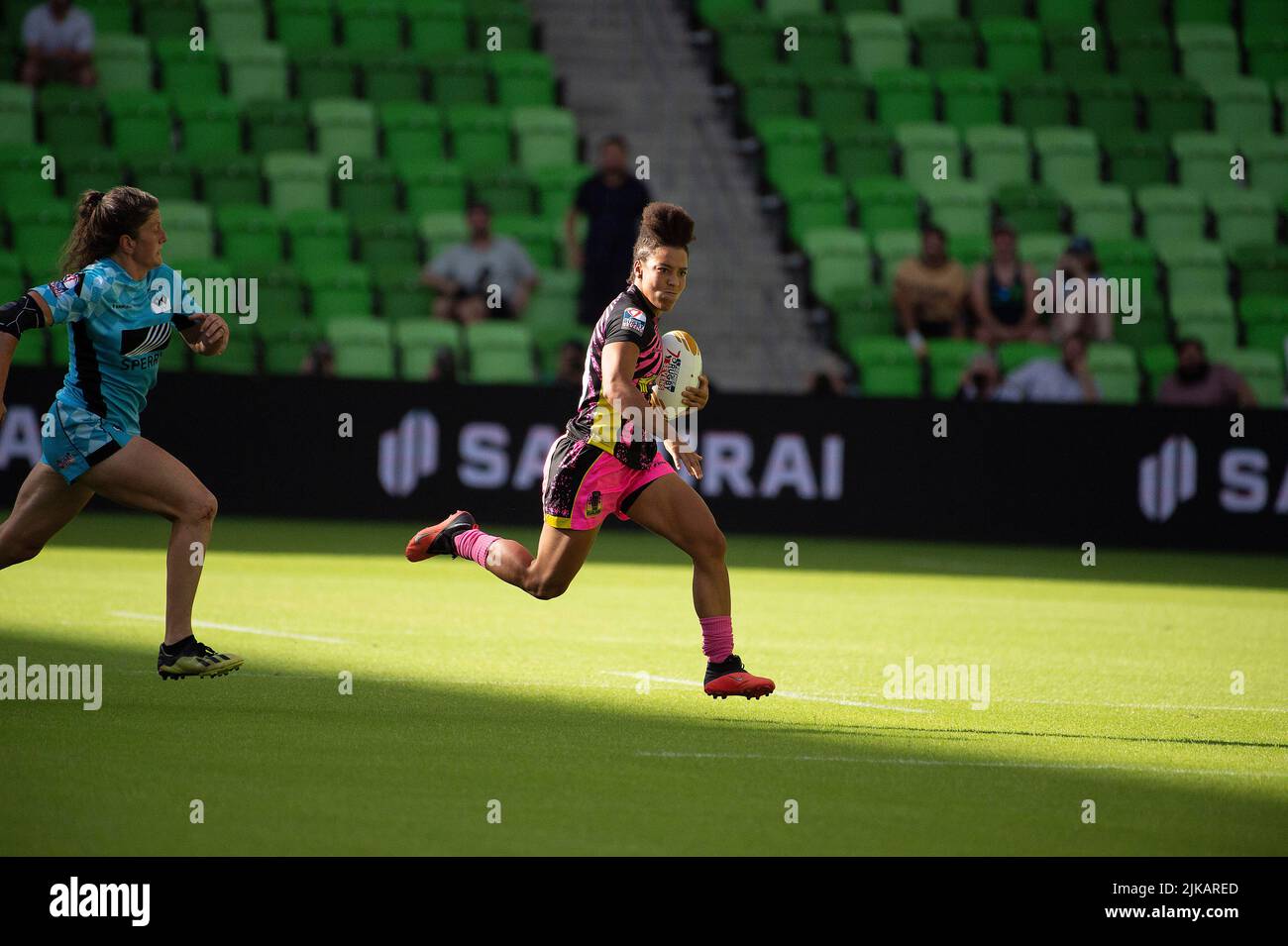 July 30, 2022 Headliners Rugby player Monique Coffey (19) in action