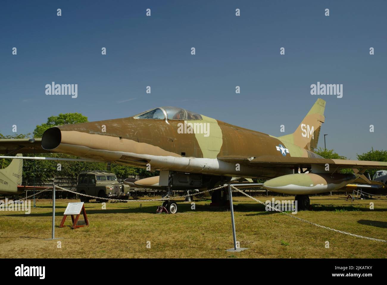 North American F-100D Super Sabre 54-2174, Midland Air Museum, Coventry Airport. Stock Photo