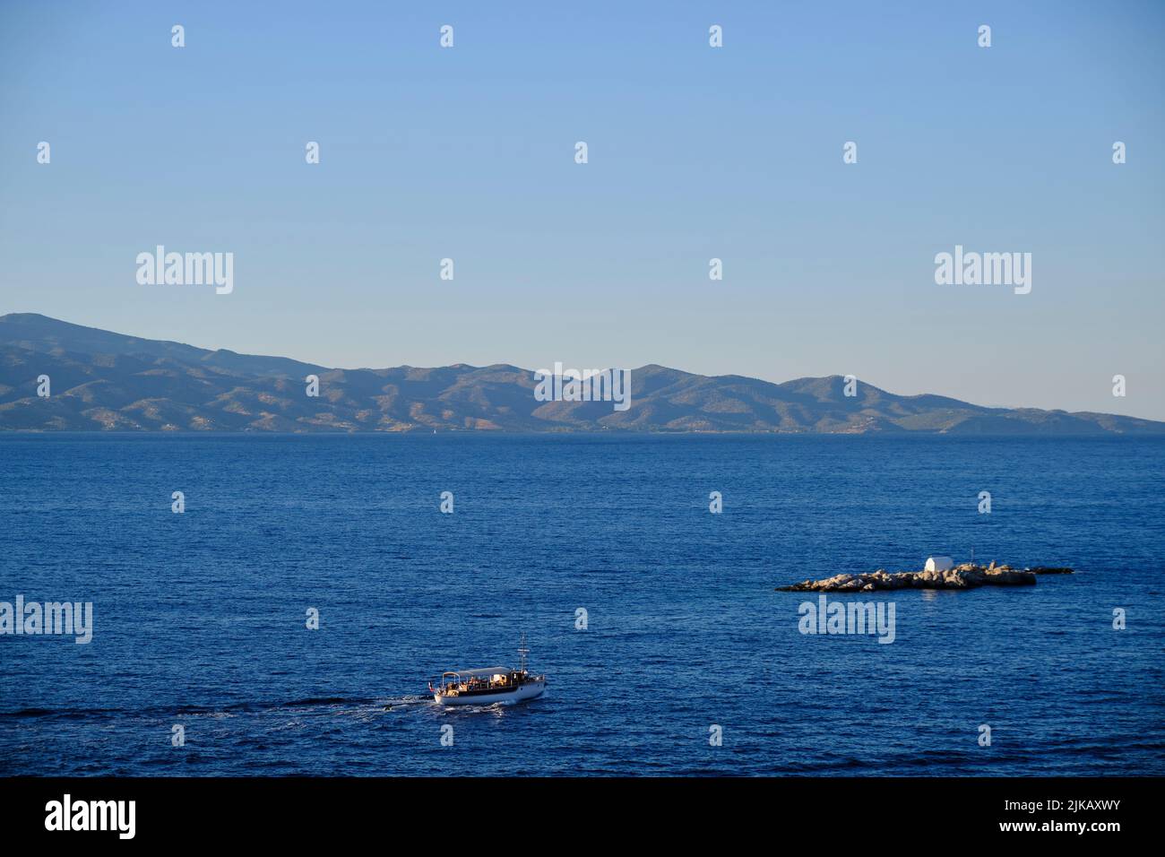 views from the islandof Hydra in greece Stock Photo