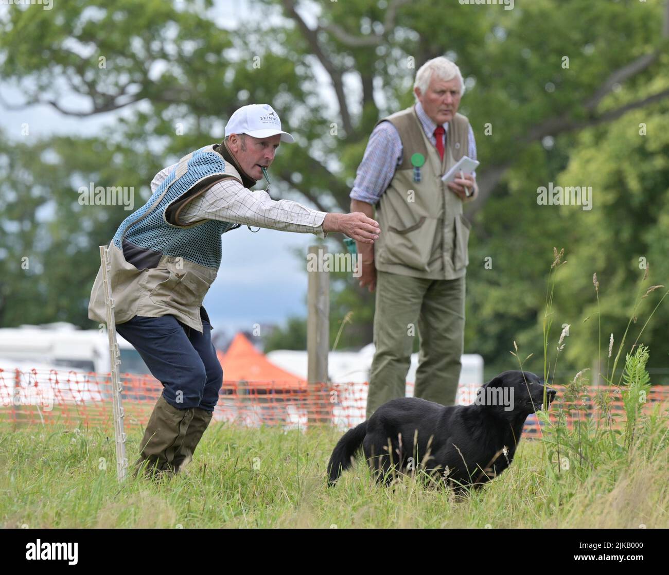 The Four Nations International Gun Dog Competition, procession at The GWCT Scottish Game Fair 2022,  Scone Palace, Perthshire Stock Photo
