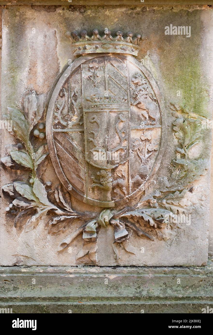 Ancient coat of arms on the wall on Lychakiv site in Lviv Ukraine Stock Photo Alamy