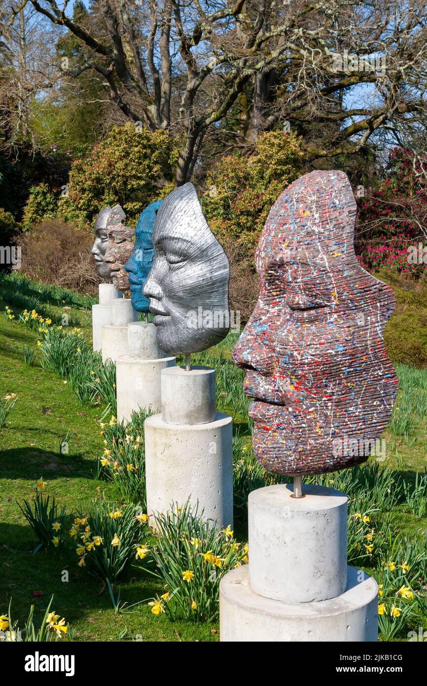 Sculptures by Anton Smit in Leonardslee Gardens, West Sussex, UK Stock Photo