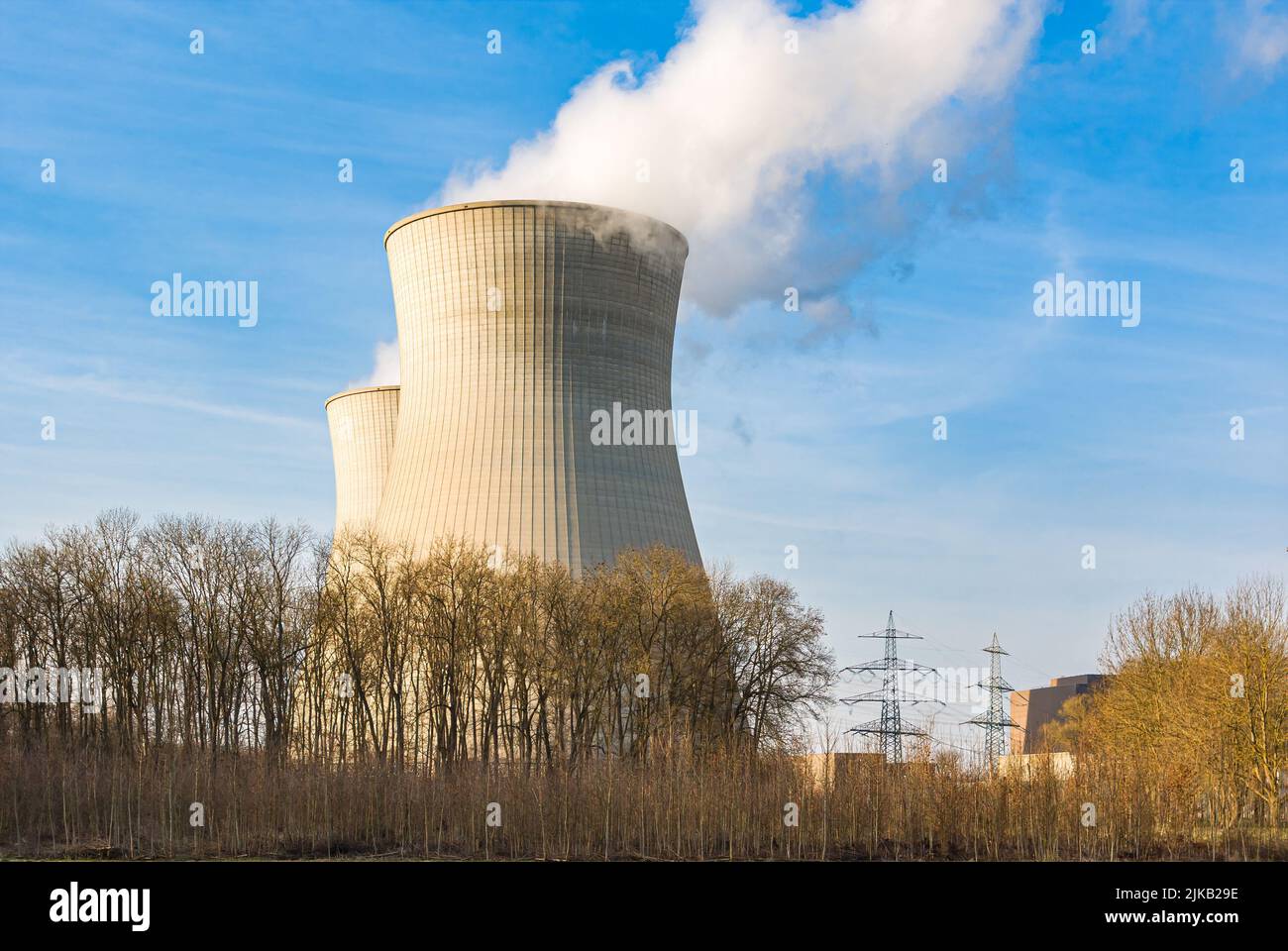 Gundremmingen Nuclear Power Plant, Bavaria, Germany, March 25, 2011. Stock Photo