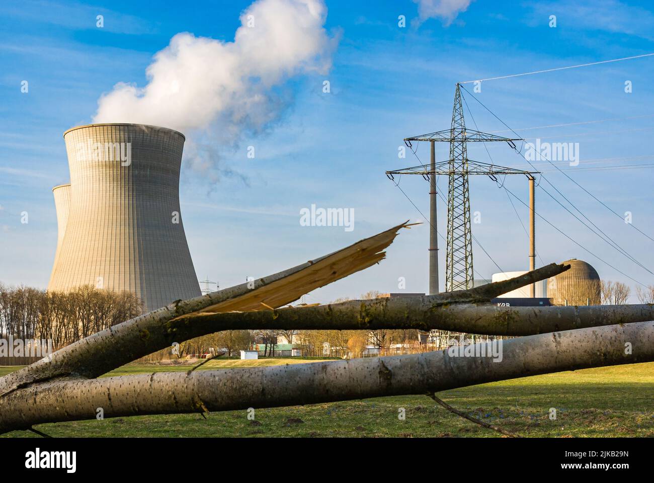 Gundremmingen Nuclear Power Plant, Bavaria, Germany, March 25, 2011. Stock Photo