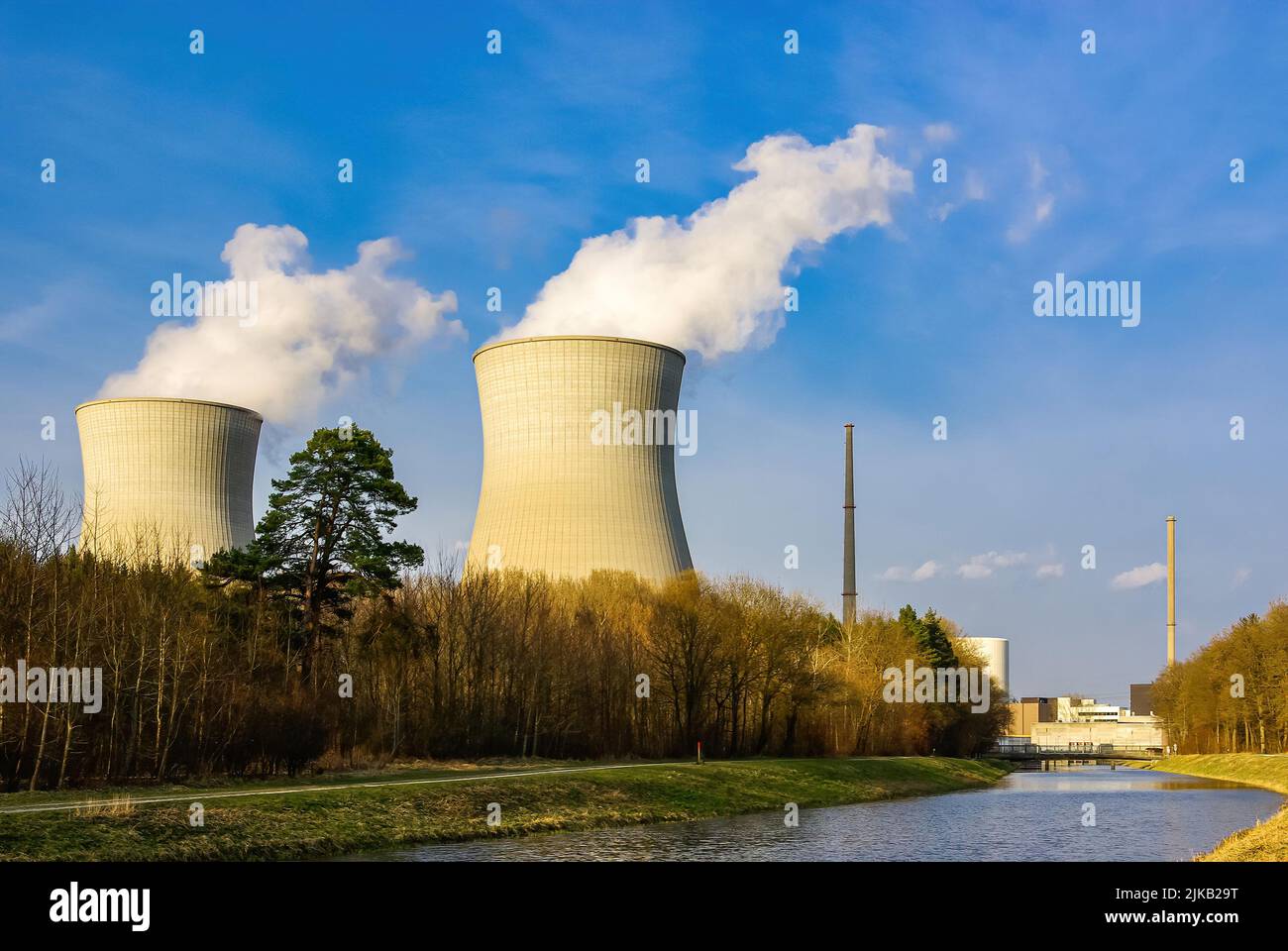 Gundremmingen Nuclear Power Plant, Bavaria, Germany, March 25, 2011. Stock Photo