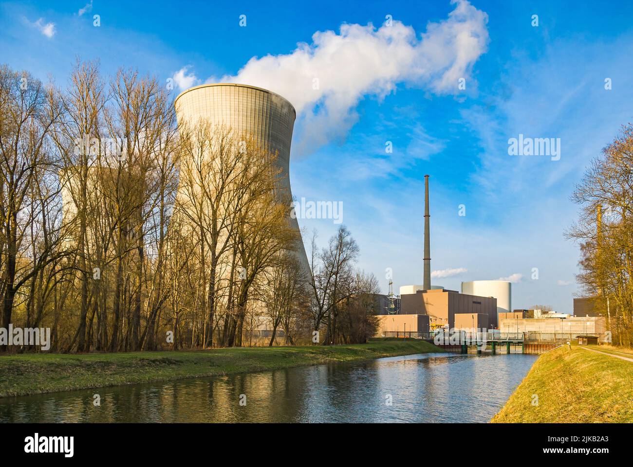 Gundremmingen Nuclear Power Plant, Bavaria, Germany, March 25, 2011. Stock Photo
