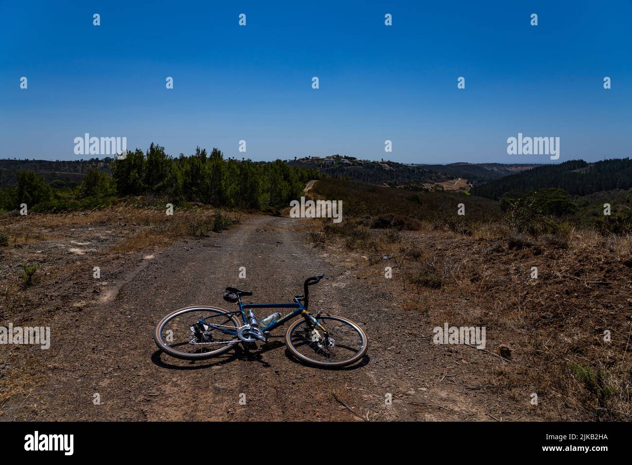 Gravel cycling in the Western Algarve, Portugal Stock Photo