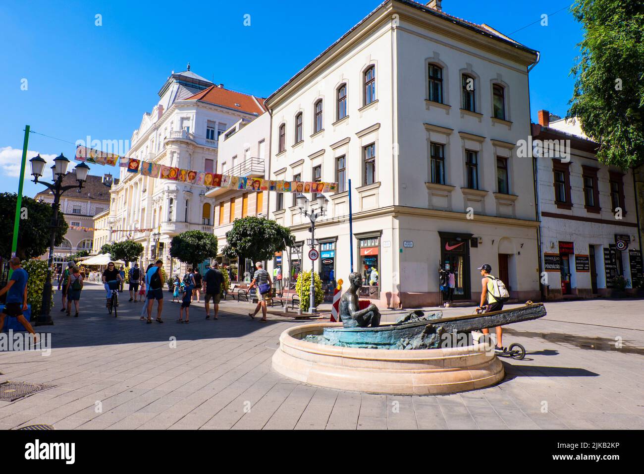 Baross Gabor utca, Gyor, Hungary Stock Photo