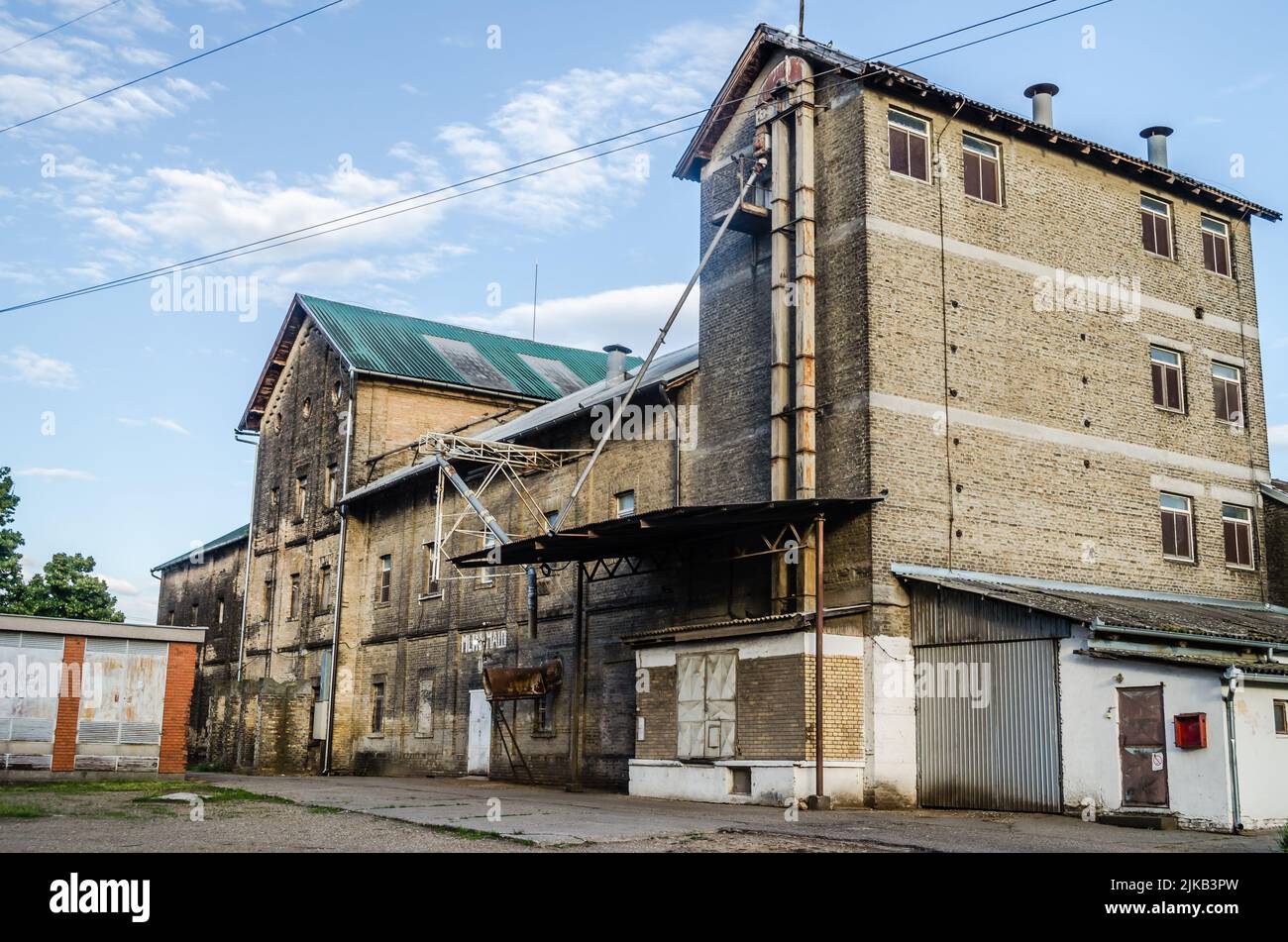 Srbobran is a town in Serbia. View of the old mill building in Srbobran. Stock Photo