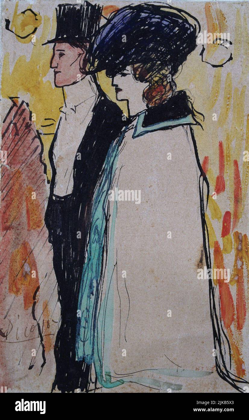 Picasso painting couple hi-res stock photography and images - Alamy