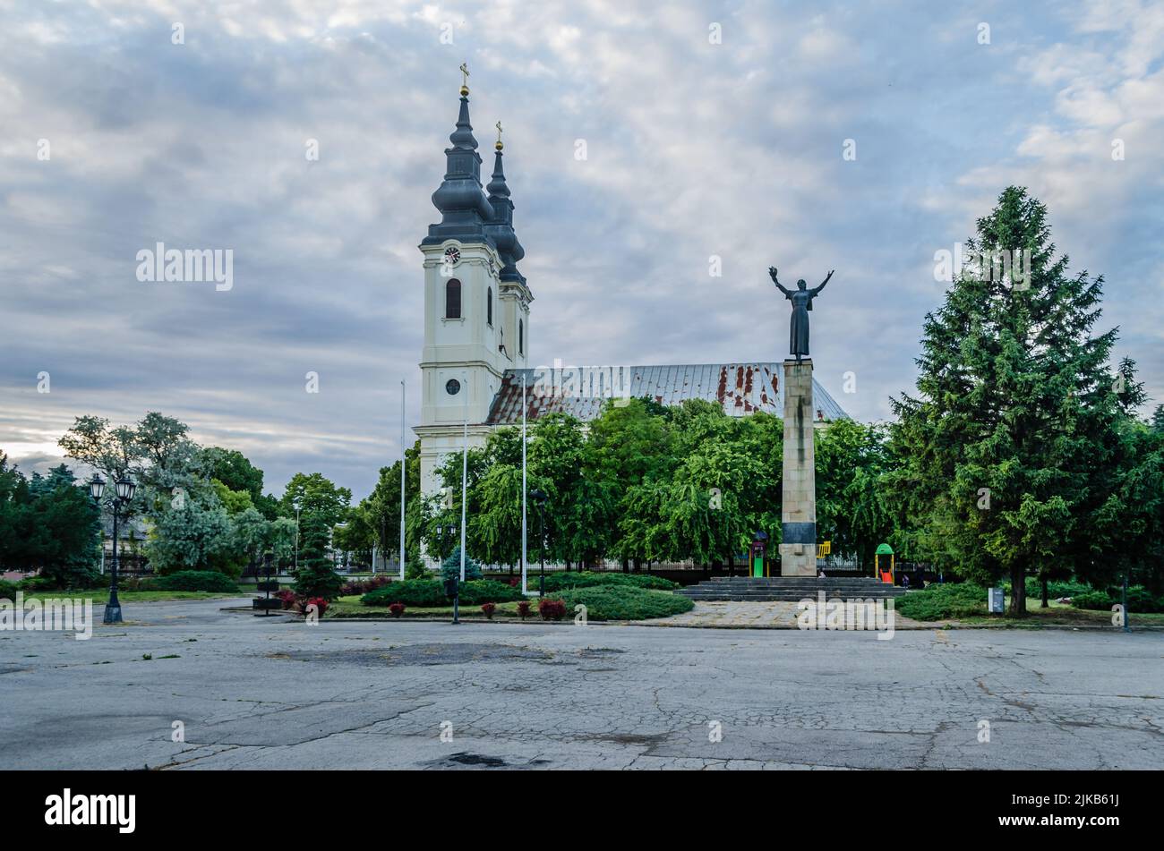 Srbobran is a town in Serbia. View of the Serbian Orthodox Church in ...