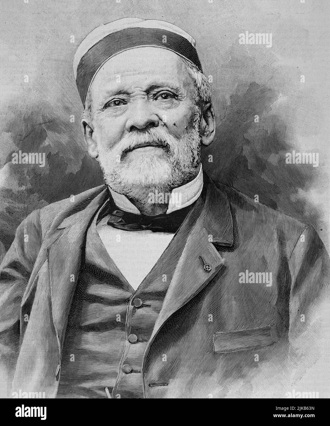 PASTEUR , LOUIS. QUIMICO Y BIOLOGO FRANCES . 1822 - 1895. GRABADO RETRATO . ILUSTRACION ESPAÑOLA Y AMERICANA , AÑO 1895. Stock Photo