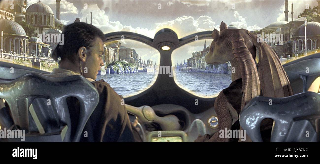 Ewan Mcgregor & Jar Jar Binks Film: Star Wars: Episode I - The Phantom ...