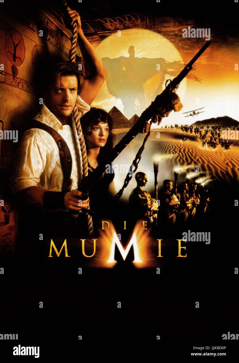 Brendan Fraser & Rachel Weisz Film: The Mummy (USA 1999) Characters: Richard 'Rick' O'Connell, Evelyn Carnahan  Director: Stephen Sommers 16 April 1999   **WARNING** This Photograph is for editorial use only and is the copyright of UNIVERSAL PICTURES and/or the Photographer assigned by the Film or Production Company and can only be reproduced by publications in conjunction with the promotion of the above Film. A Mandatory Credit To UNIVERSAL PICTURES is required. The Photographer should also be credited when known. No commercial use can be granted without written authority from the Film Compan Stock Photo